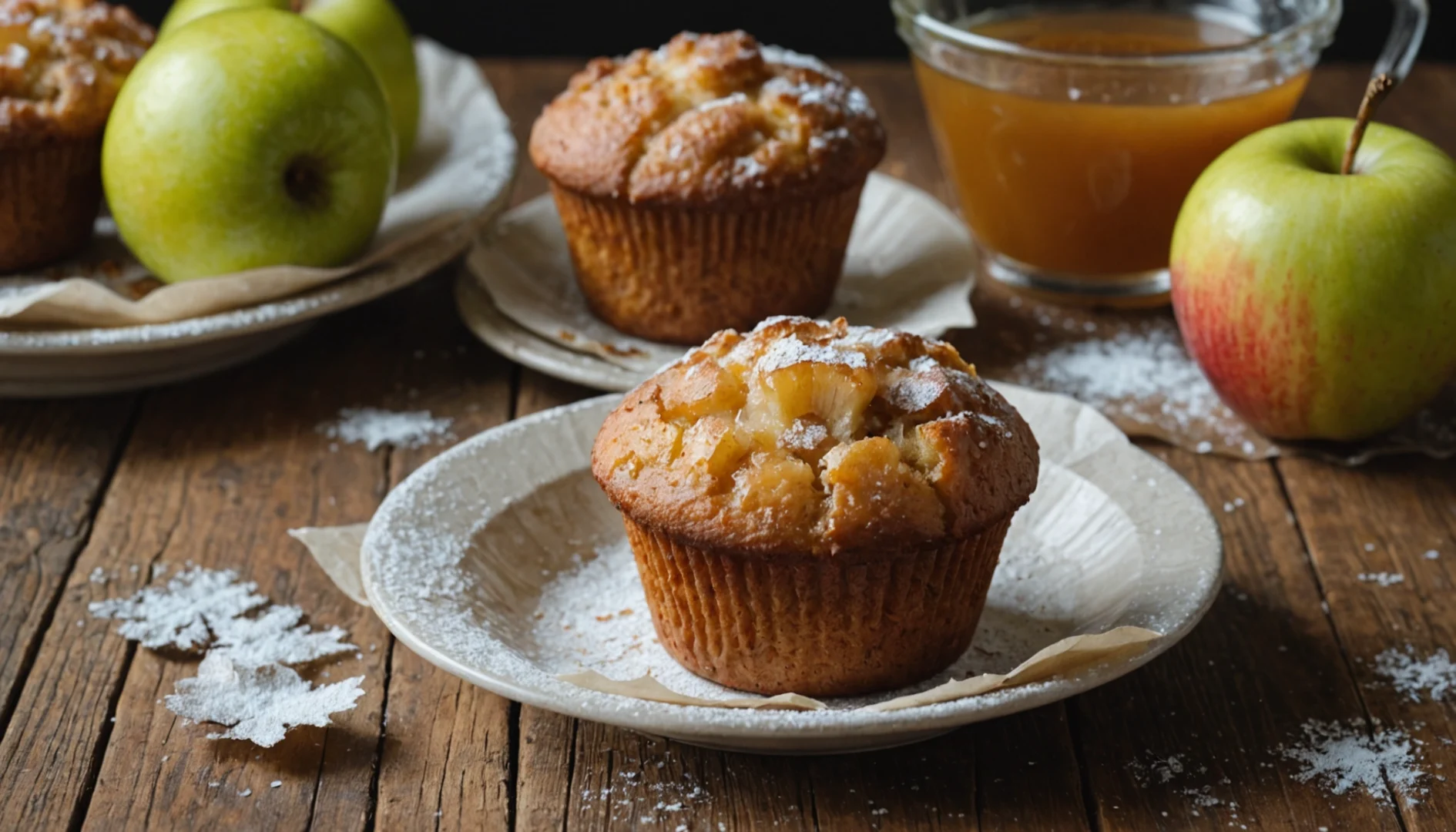 muffin à la compote de pomme