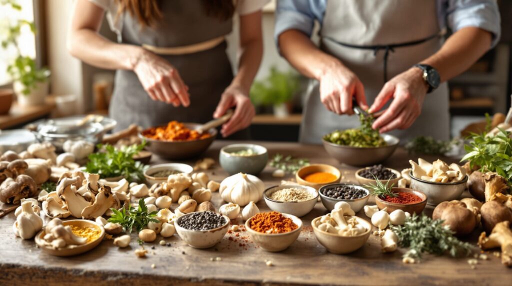 épices avec champignons