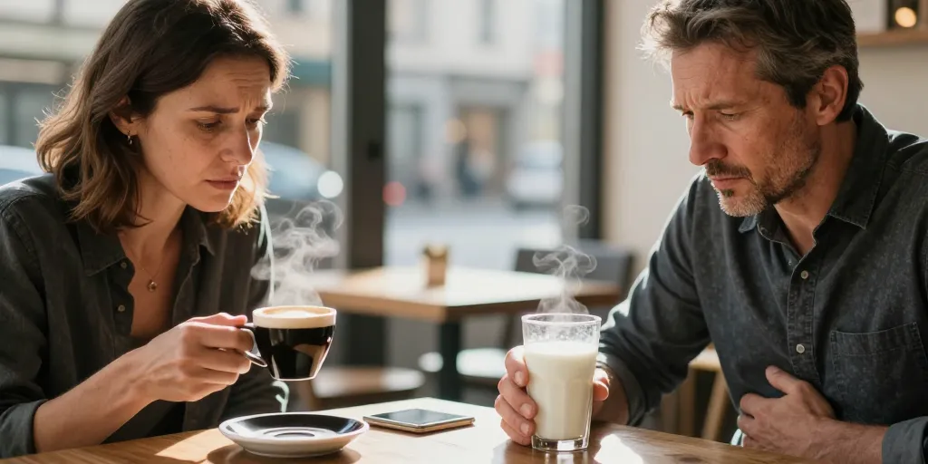 café au lait digestion